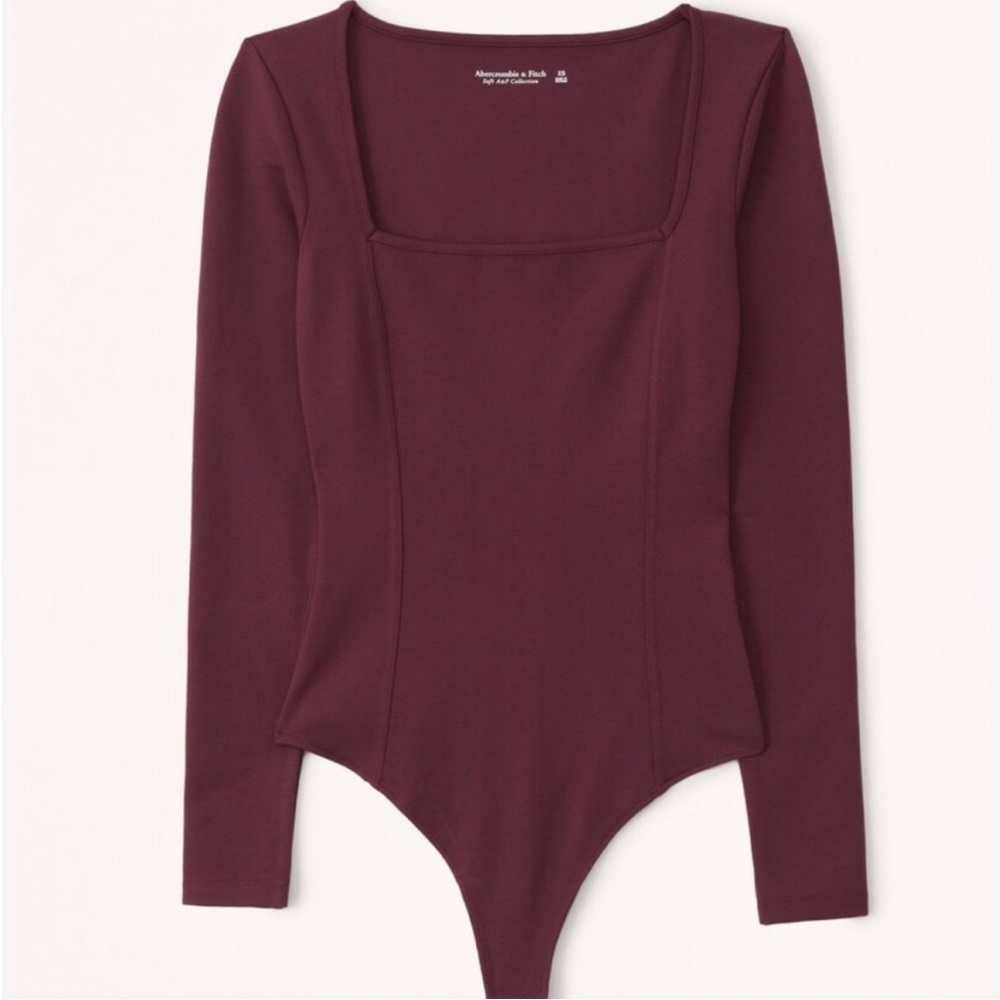 Abercrombie & Fitch Long Sleeve Ponte Corset Bodysuit